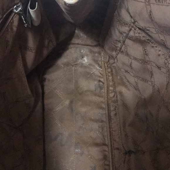 Longchamp Tan Brown Roseau Croc Embossed Leather Toggle Shopper Top Handle Bag - Picture 14 of 16